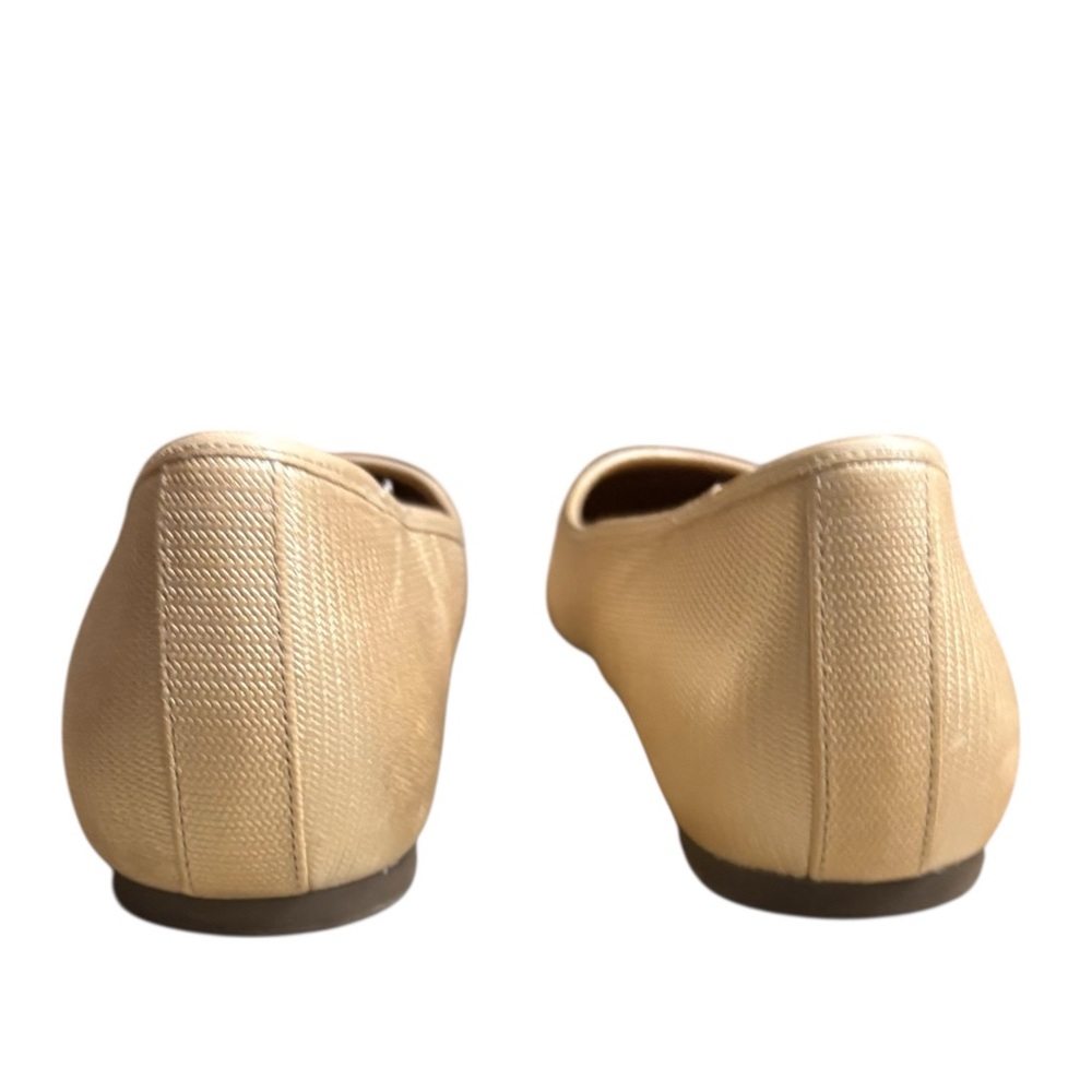 VIONIC Orinda Square Toe Leather Orthotic Ballet Flats in Gold Shimmer Size 9 - Picture 7 of 10